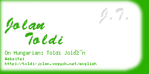 jolan toldi business card